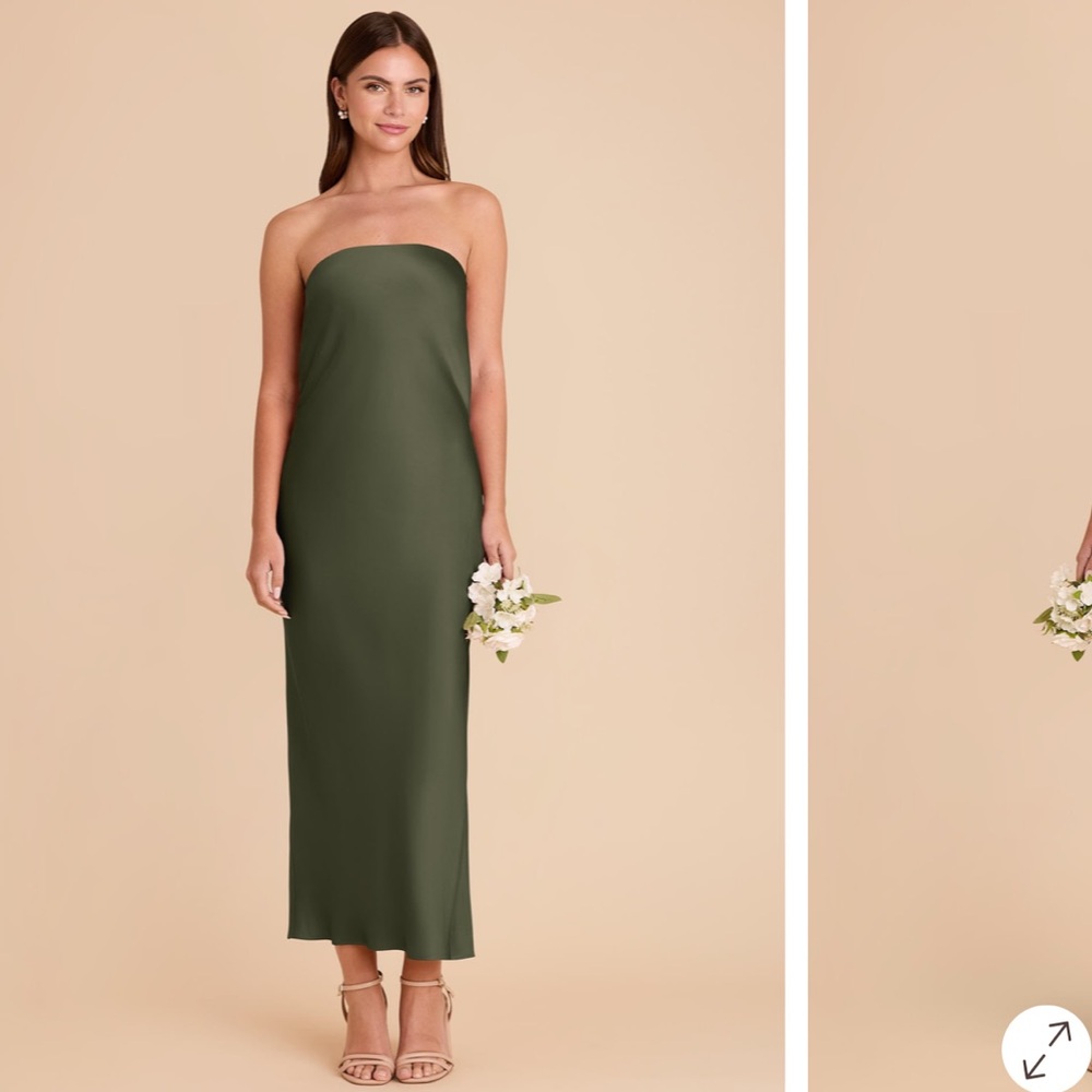 Birdy Grey Isla Dress Matte Satin Olive Bridesmaid Dress